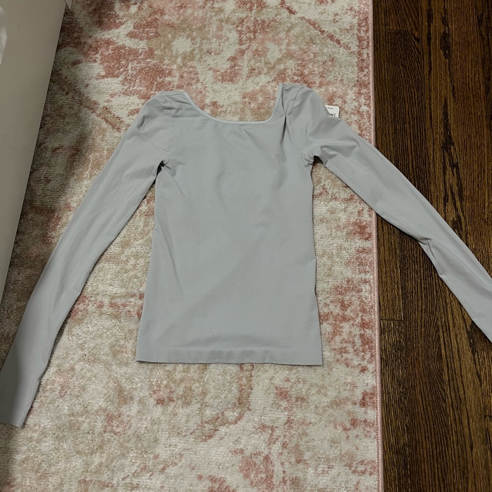 Free people low back grey long sleeve